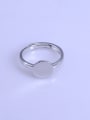 thumb 925 Sterling Silver 18K White Gold Plated Round Ring Setting Stone diameter: 10mm 0