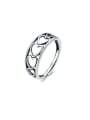 thumb 925 Sterling Silver  Hollow  Heart Vintage Band Ring 0