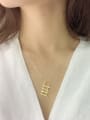 thumb 925 Sterling Silver Gold Ladder Minimalist Necklace 2