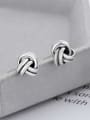 thumb 925 Sterling Silver Geometric Vintage Stud Earring 1