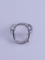 thumb 925 Sterling Silver 18K White Gold Plated Oval Ring Setting Stone size: 14*19mm 0