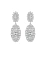 thumb 925 Sterling Silver Cubic Zirconia Geometric Statement Cluster Earring 3