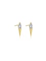 thumb 925 Sterling Silver Cubic Zirconia Geometric Trend Stud Earring 0