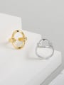 thumb 925 Sterling Silver Geometric Minimalist Band Ring 0