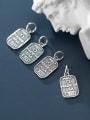 thumb 925 Sterling Silver Letter Geometry Charm Height :15.5 mm , Width: 9.2 mm 1