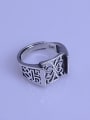 thumb 925 Sterling Silver 18K White Gold Plated Geometric Ring Setting Stone size: 12*12mm 2