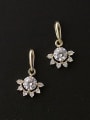 thumb 925 Sterling Silver Rhinestone Gold Flower Dainty Necklace 1