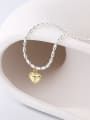 thumb 925 Sterling Silver Heart Minimalist Bead Chain Necklace 1