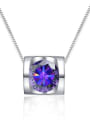 thumb 925 Sterling Silver Moissanite Geometric Classic Necklace 3