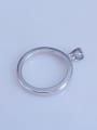 thumb 925 Sterling Silver Round Pendant Setting Stone size: 20*20mm 2
