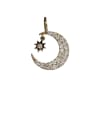 thumb 925 Sterling Silver Cubic Zirconia Moon Dainty Necklace 0