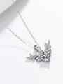 thumb 925 Sterling Silver Moissanite Deer Dainty Necklace 2