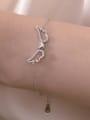 thumb 925 Sterling Silver Cubic Zirconia Wing Trend Link Bracelet 2