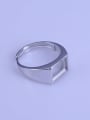 thumb 925 Sterling Silver 18K White Gold Plated Geometric Ring Setting Stone size: 8*10mm 2
