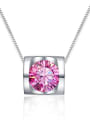 thumb 925 Sterling Silver Moissanite Geometric Classic Necklace 1