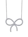 thumb 925 Sterling Silver High Carbon Diamond Dainty Necklace 0