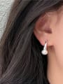 thumb 925 Sterling Silver Imitation Pearl Geometric Minimalist Ear Cuff Earring 1