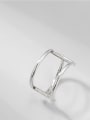 thumb 925 Sterling Silver Geometric Vintage Double Layer Line   Band Ring 0