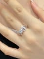 thumb 925 Sterling Silver Cubic Zirconia Bowknot Luxury Band Ring 3