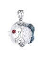 thumb 925 Sterling Silver Cubic Zirconia Vintage Fish  Pendant 4