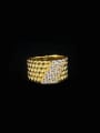 thumb 925 Sterling Silver Cubic Zirconia Geometric Statement Band Ring 0