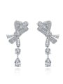 thumb 925 Sterling Silver High Carbon Diamond Butterfly Luxury Cluster Earring 0
