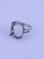 thumb 925 Sterling Silver Geometric Ring Setting Stone size: 14*19mm 1
