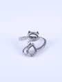 thumb 925 Sterling Silver 18K White Gold Plated Water Drop Ring Setting Stone size: 5*7 6*8mm 2
