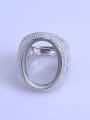 thumb 925 Sterling Silver 18K White Gold Plated Geometric Ring Setting Stone size: 16*22mm 0