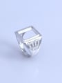 thumb 925 Sterling Silver 18K White Gold Plated Geometric Ring Setting Stone size: 9*13?11*13MM 2