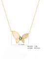 thumb 925 Sterling Silver Cubic Zirconia Butterfly Minimalist Necklace 2