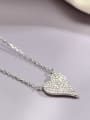 thumb 925 Sterling Silver Cubic Zirconia Heart Minimalist Necklace 2