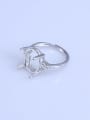 thumb 925 Sterling Silver 18K White Gold Plated Geometric Ring Setting Stone size: 5*7 6*8 7*9 8*10 9*11 10*12 11*13 12*16 13* 1