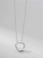 thumb 925 Sterling Silver Hexagon Minimalist Necklace 0