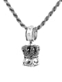thumb 925 Sterling Silver Cubic Zirconia Crown  Vintage Pendant 0