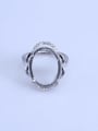 thumb 925 Sterling Silver 18K White Gold Plated Oval Ring Setting Stone size: 12*14 12*16 13*18 15*20MM 1