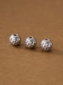 thumb S925 silver retro distressed pattern beads 1