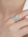thumb 925 Sterling Silver Cubic Zirconia Geometric Luxury Stackable Ring 1