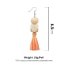 thumb Alloy Wooden beads  Cotton Rope  Tassel Bohemia Hand-Woven Drop Earring 3