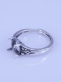 thumb 925 Sterling Silver Geometric Ring Setting Stone size: 8*8mm 1