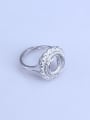 thumb 925 Sterling Silver 18K White Gold Plated Round Ring Setting Stone size: 10*10mm 2