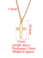 thumb Stainless steel  Minimalist Cross Pendant Necklace 4