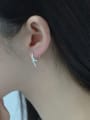 thumb 925 Sterling Silver Smooth Simple Pointed Tail Ear Ring 1