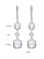 thumb 925 Sterling Silver Cubic Zirconia Geometric Tessel Statement Cluster Earring 3