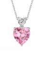 thumb 925 Sterling Silver Cubic Zirconia Heart Luxury Necklace 0