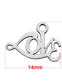 thumb Stainless steel Letter Charm Height : 14 mm , Width: 9 mm 1