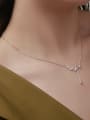 thumb 925 Sterling Silver Cubic Zirconia Wheatear Dainty Necklace 3