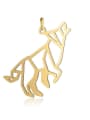 thumb Stainless steel Gold Plated Wolf Charm Height : 32mm , Width: 39 mm 0