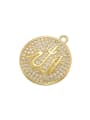 thumb Brass Cubic Zirconia Gold Plated Round Pendant 0