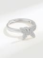 thumb 925 Sterling Silver Cubic Zirconia Rotate Butterfly Cute Band Ring 2